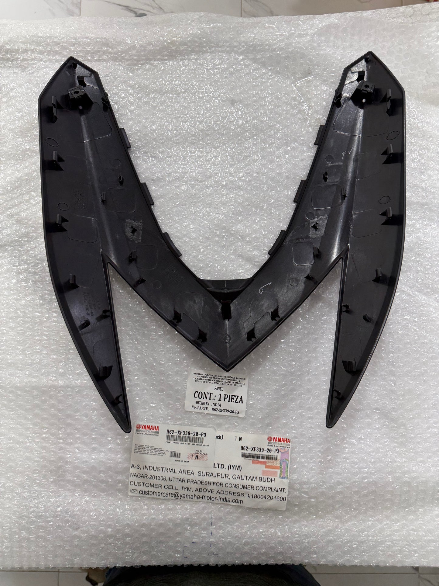Plástico Bisel Frontal Original Yamaha Ray ZR 113 cc Negro Mate