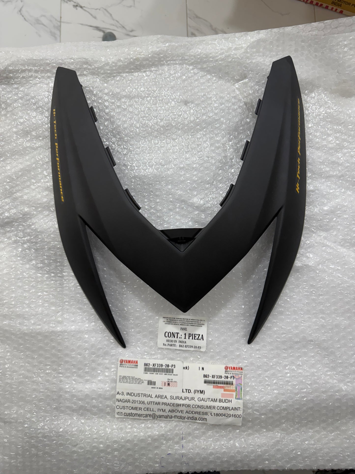 Plástico Bisel Frontal Original Yamaha Ray ZR 113 cc Negro Mate